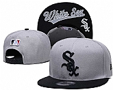 White Sox Team White Logo Gray Adjustable Hat GS,baseball caps,new era cap wholesale,wholesale hats
